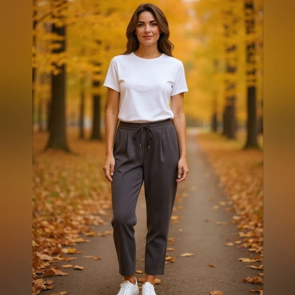 Joie - Gray Cropped Pants With Drawstring, Size XS, Machine Washable, Streach - Picture 8 of 8